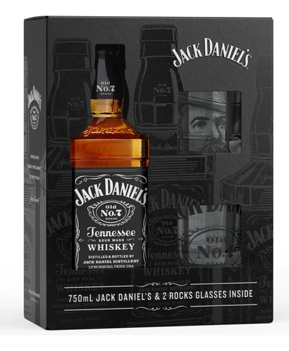 ¡ Whisky Jack Daniel's 750 Ml + 2 Vasos ! 