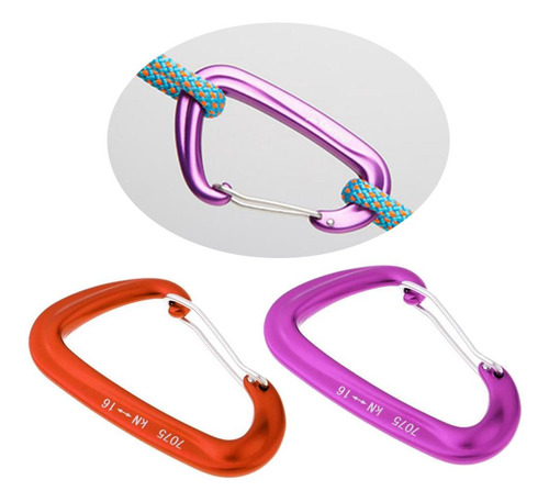 2pcs Hammock Carabiner Wire Gate Snap Carabiner Camping