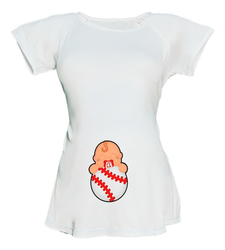 Blusa Para Embarazo Ranglan - Bebé Deportista Beisbolista