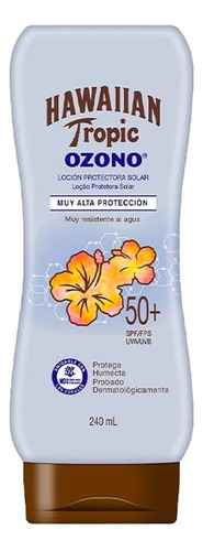 Protector Solar Hawaiian Tropic Ozono 50 Spf Locion 240 Ml