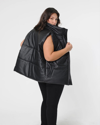 Chaleco Mujer Engomado Puffer Talles Grandes Y Especiales