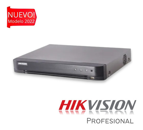 Imagen 1 de 4 de Dvr 16 Canales + 2 Ip H.265 Serie Profesional Hikvision 