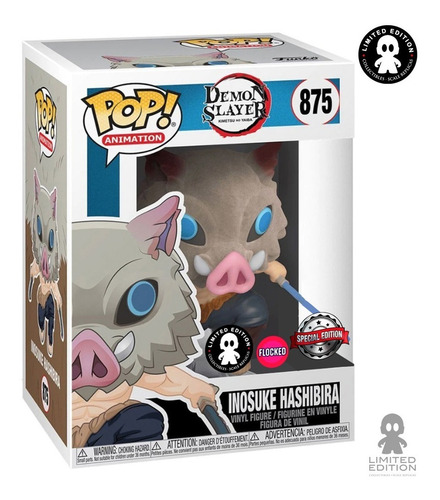 Figura de acción Inosuke Hashibira Flocked 40621 de Funko Pop! Animation