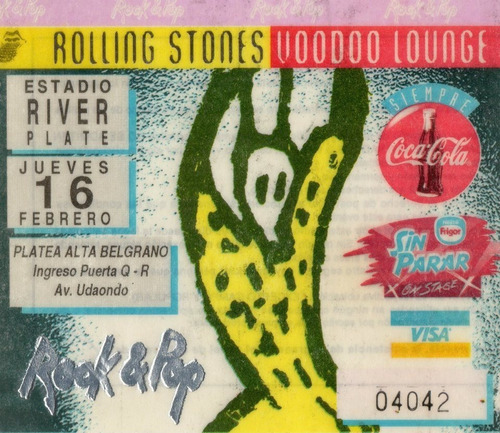 Rolling Stones - Entrada Voodoo Lounge 16/2/95