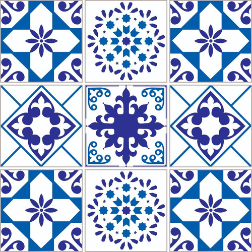 Vinil Decorativo Mosaico Azules, Cocina Integral