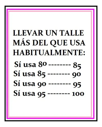 Talle 90 de corpiño en usa sale
