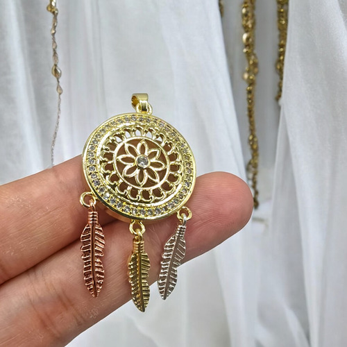 Atrapasueños De Oro Místico