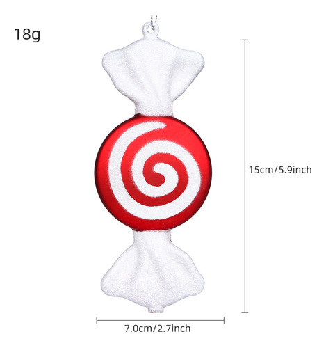 Colgante Para Decoración Navideña, De Pvc, Muletas Y Caramel