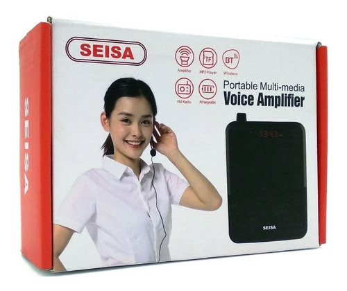 Amplificador De Voz Portátil Fm, Mp3, Recargable