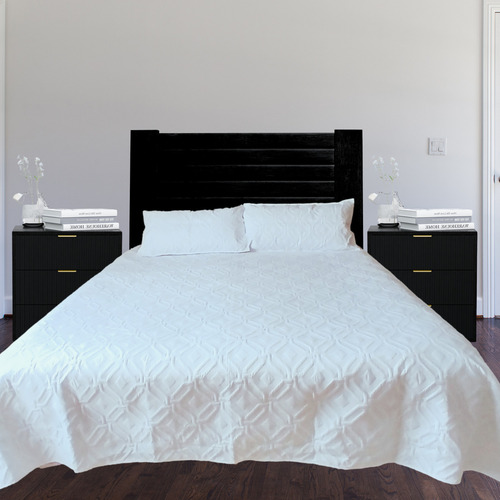 Edredon Ligero Colcha Ligera Doble Vista Adhed Textura Suave Color Blanco King Size Diseño De La Tela Blanco