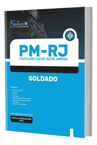 Apostila Pm-rj 2022 Curso De Formação De Soldados, De Professores Especializados. Editora Solução, Capa Mole Em Português, 2022