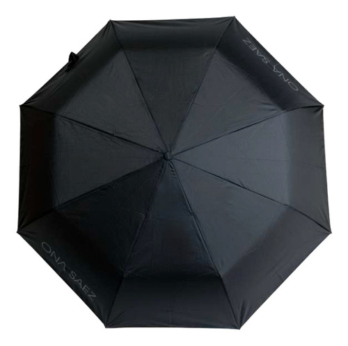 Paraguas Antivientos Botón Automático Impermeable Reforzado Color Negro 330001 Diseño De La Tela Liso