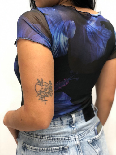 Remera Top Para Salir Tul Woka Mujer Naif