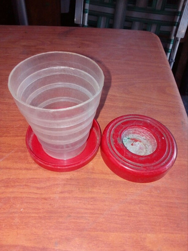 Antiguo Vaso De Plastico Plegable Infantil Escuela Vintage