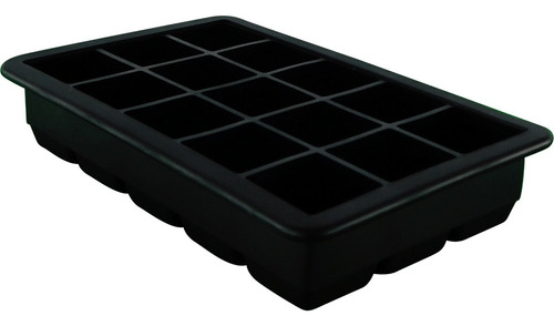 Molde De Silicona Para 15 Cubos De Hielo 3.3 Cm - Cukin Color Negro