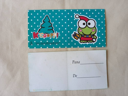 Keroppi - Mini Tarjetita Navidad -  Para .. / De ..