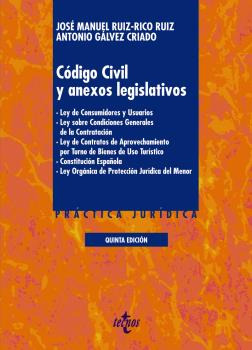 Libro Código Civil Y Anexos Legislativos De Ruiz Rico Ruiz J