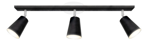 Lampara Barral Aplique Techo Moderno 3 Luces Led E27 Living Color Negro