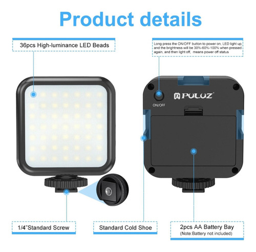 Kit De Micrófono De Vídeo For Smartphone Con Luz Led,