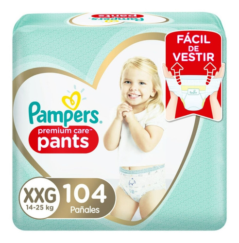 Pañales Pampers Pants Premium Care Talla Xxg 104un