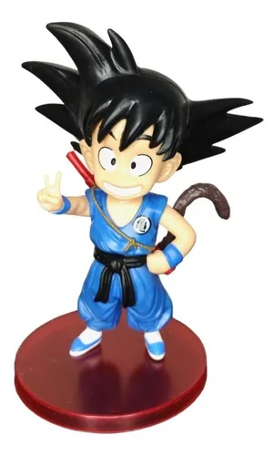 Figura Dragon Ball Goku Niño Cola Traje Azul Con Caja Figura Dragon Ball Goku Niño Cola Traje Azul Con Caja
