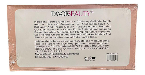 Labial Gloss Matte / Favorbeauty / 12 Tonos