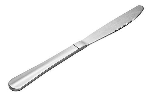 Cuchillo De Mesa Baguette Acero Inox 23 Cm 12 Pzas- Sabural Color Plateado