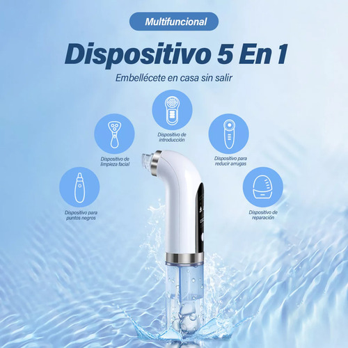 Bitina-kit De Belleza Usb Para Eliminar Puntos Negros Con Microlimpiador De Agua Y 6 Sondas, Extractor De Succión Eléctrico, Limpiador Facial Y 3 Niveles De Succión.