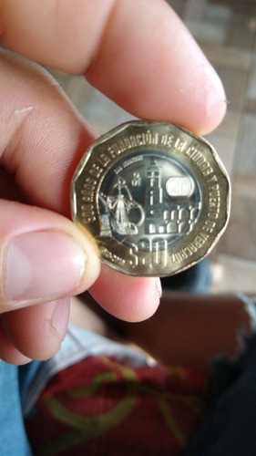 Moneda De 20$ Conmemorativa De 500 Años Veracruzanos