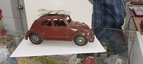 Auto De Chapa De Coleccion Marca Volkswagen Color Bordeau.