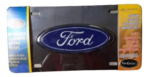 Porta Placa De Ford Acero Inoxidable 
