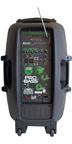 Bafle Potenciado Pro Bass Underground 15 Usb Sd Bt Portatil