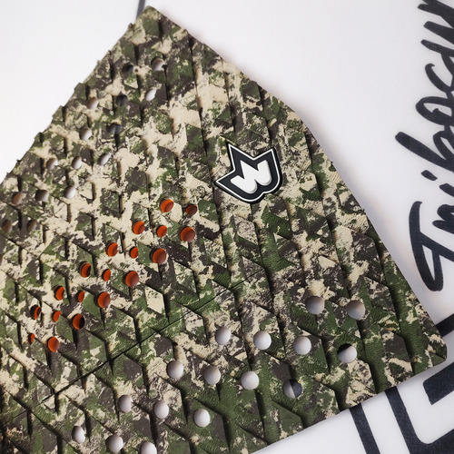 Deck Traseiro Para Prancha De Surf Antiderrapante Banana Wax Cor Rajado Verde Musgo Laranja