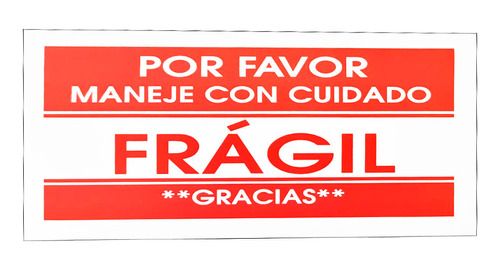 100 Stickers Para Paquetes Con Mercancía Delicada Frágil