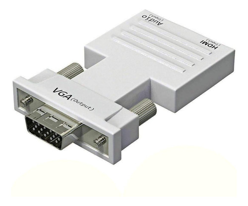 Adaptador Hdmi Vga Hembra Macho Soporte Audio 1080p