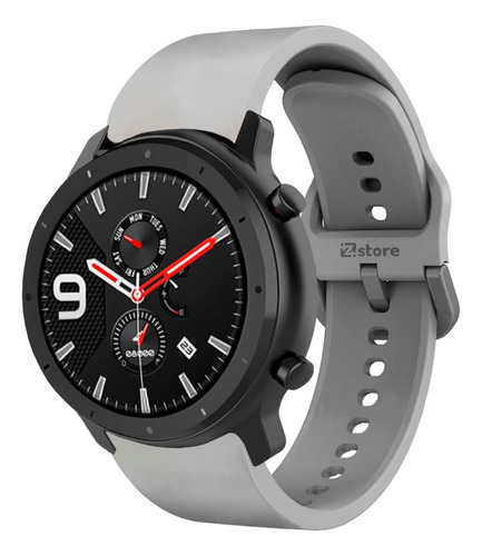 Correa Compatible Con Amazfit Gtr 42mm Gris Hebilla 20m