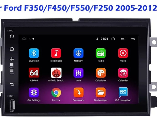 Estereo Ford Lobo F150 250 350 Pantalla Android  Wifi Bt Gps