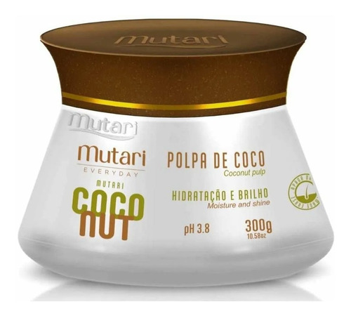 Máscara Polpa De Coco Mutari Coconut Hidratação E Brilho
