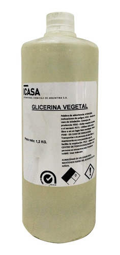 Glicerina Vegetal Liquida X 1 Lt Calidad Premium Icasa