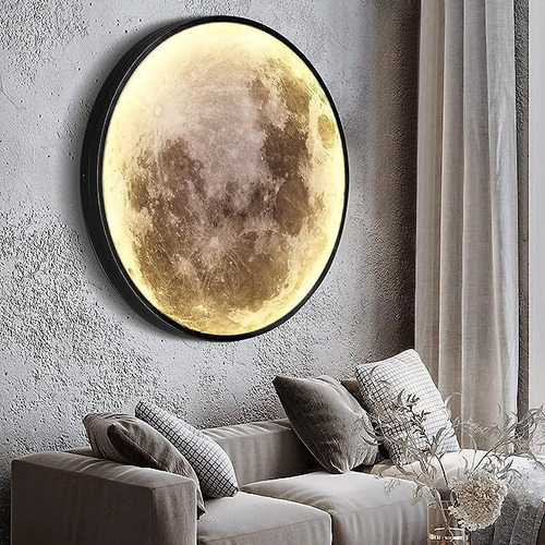 Lampara Pared Regulable Forma Luna 23.6  Control Remoto Led