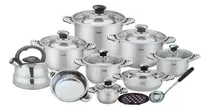 Comprar Set De Ollas Valeska 17 Pcs Luxury Acero Quirurgico T\u002Fvidrio