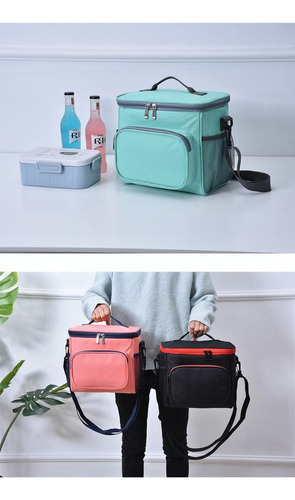 Bolsa Del Almuerzo Aislamiento Alta Capacidad Multifunción Color Negro