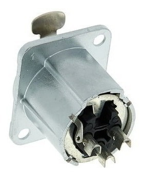 Imagen 2 de 5 de Conector Canon Xlr Hembra Chasis Metal - Seetronic Mk3f2c