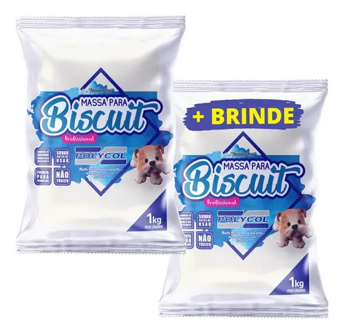 comprar Massa De Biscuit Natural 10kg + 5kg Massa Colorida Polycol