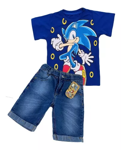 Conjunto Sonic Infantil Fantasia Aniversario