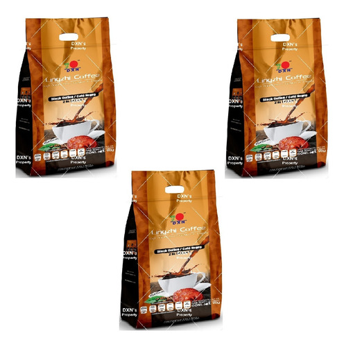 3 Pack Lingzhi Coffee 2 En 1 Café Dxn Hongo Ganoderma 