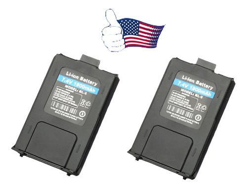 2 X 1800mah Li-ion Batería Original Para Baofeng Uv-5r Uv-5r