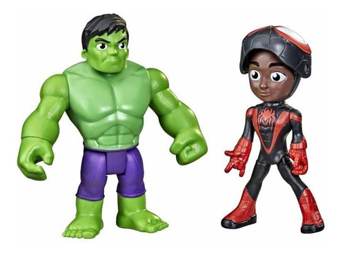 Muñeco Spidey Y Sus Amigos Miles Morales Hulk Set 2 Figuras