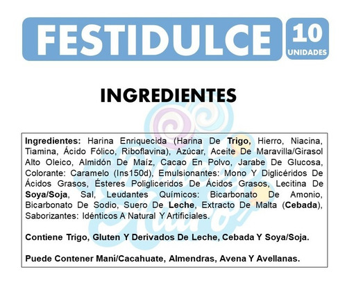Galletas Festidulce De Arcor Para Colación (pack De 10 Uni)