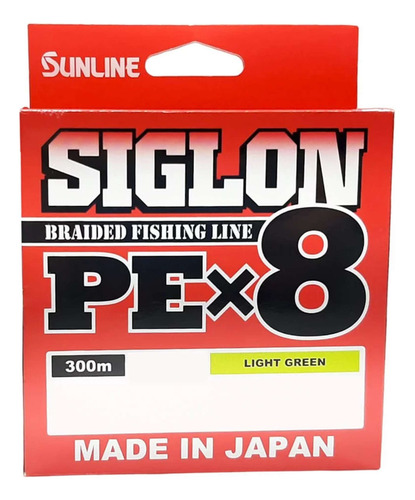 Linha Multi De Pesca Siglon Pe X8 100lb 8 300m Light Green